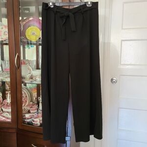 Charlie Paige Women's Belted Waist Wide Leg Casual Pants Size Xlarge Neutral